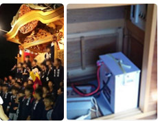 お祭りでの電源確保の画像