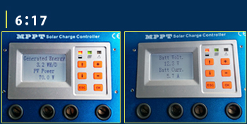 MPPT充電コントローラーモニター画面2