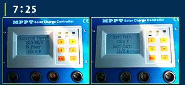 MPPT充電コントローラーモニター画面3