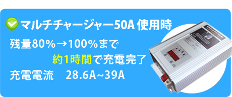 マルチチャージャー50A使用時