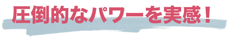 圧倒的なパワーを実感！